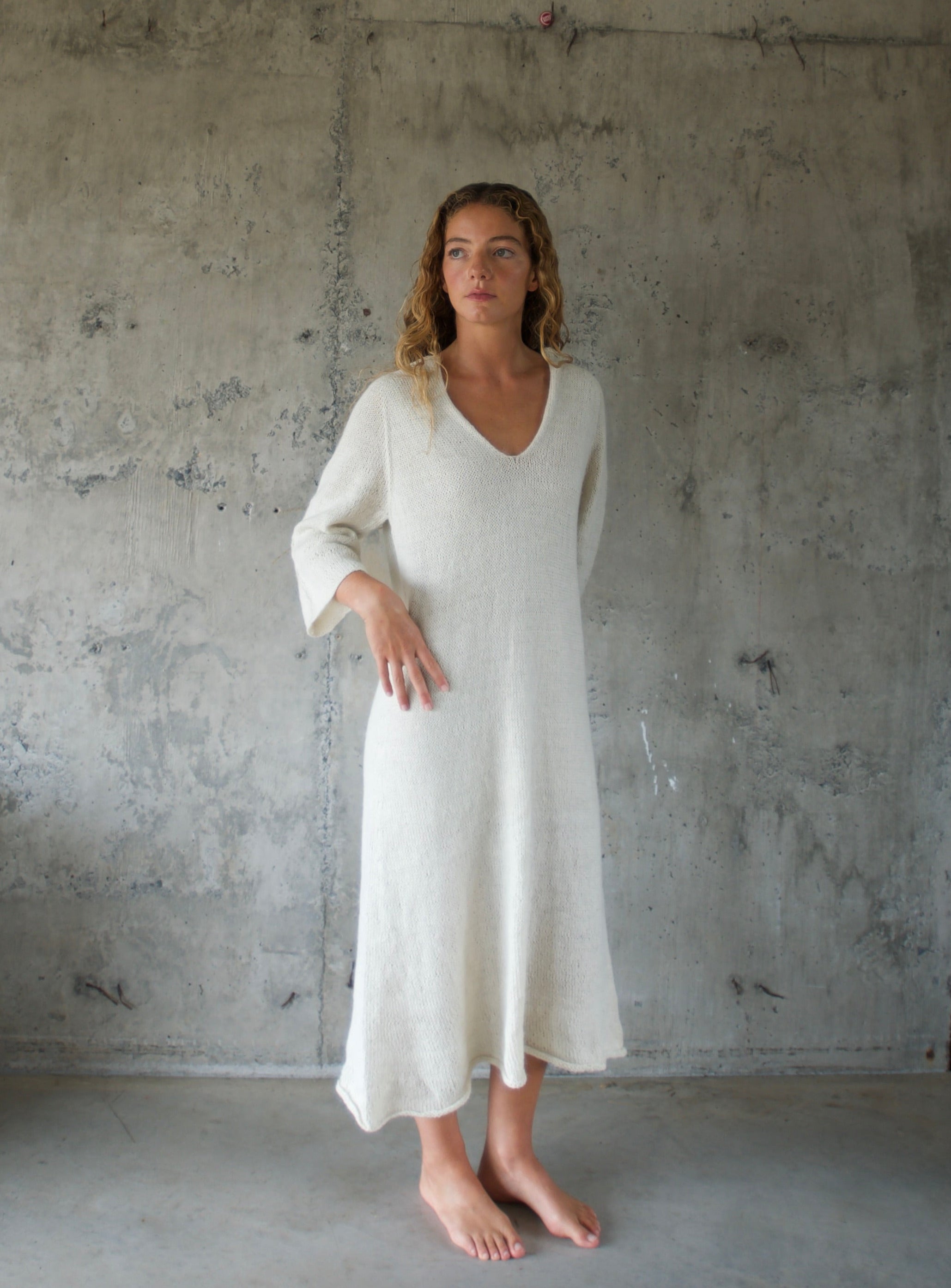Vestido Blanco Alpaca