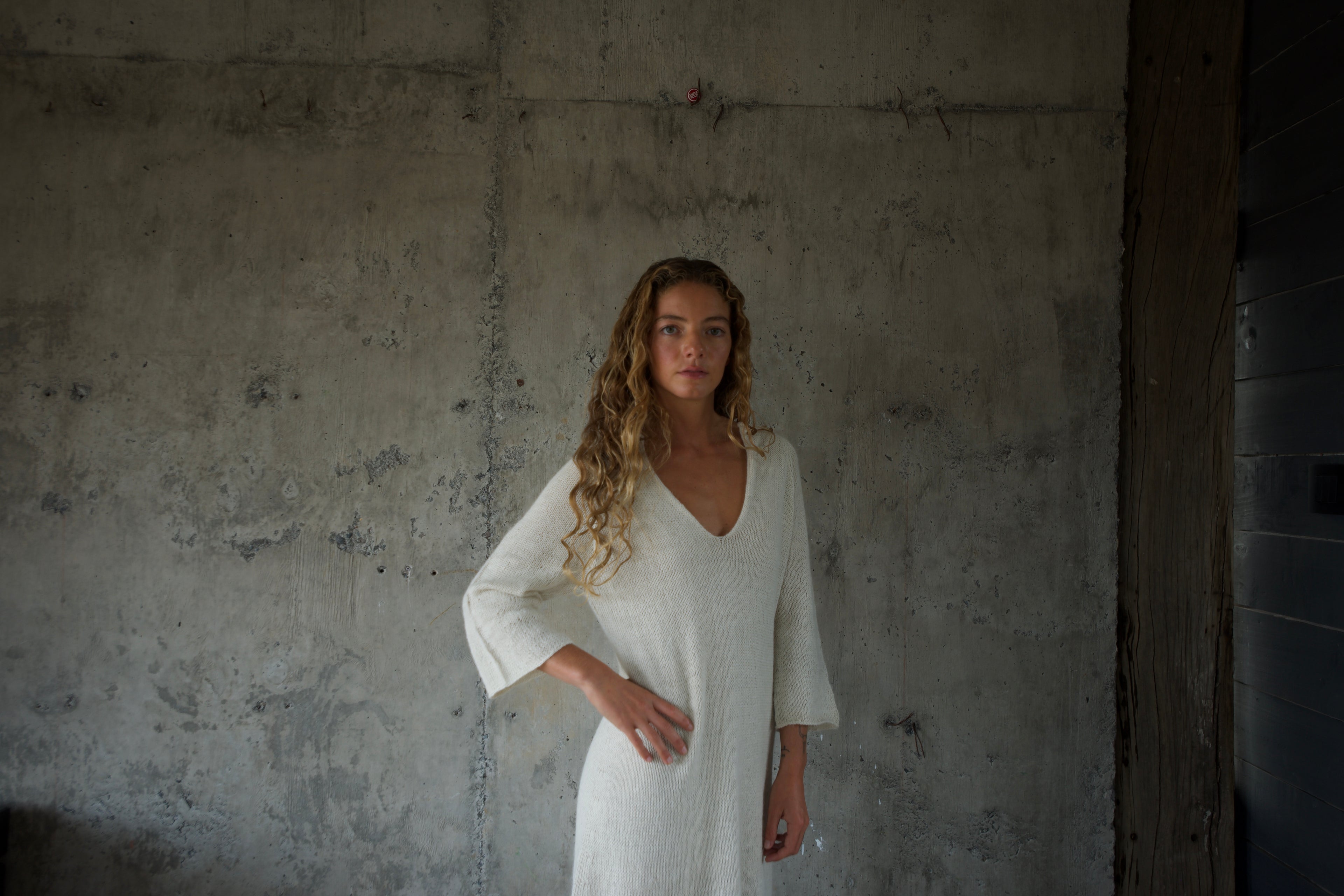 Vestido Blanco Alpaca
