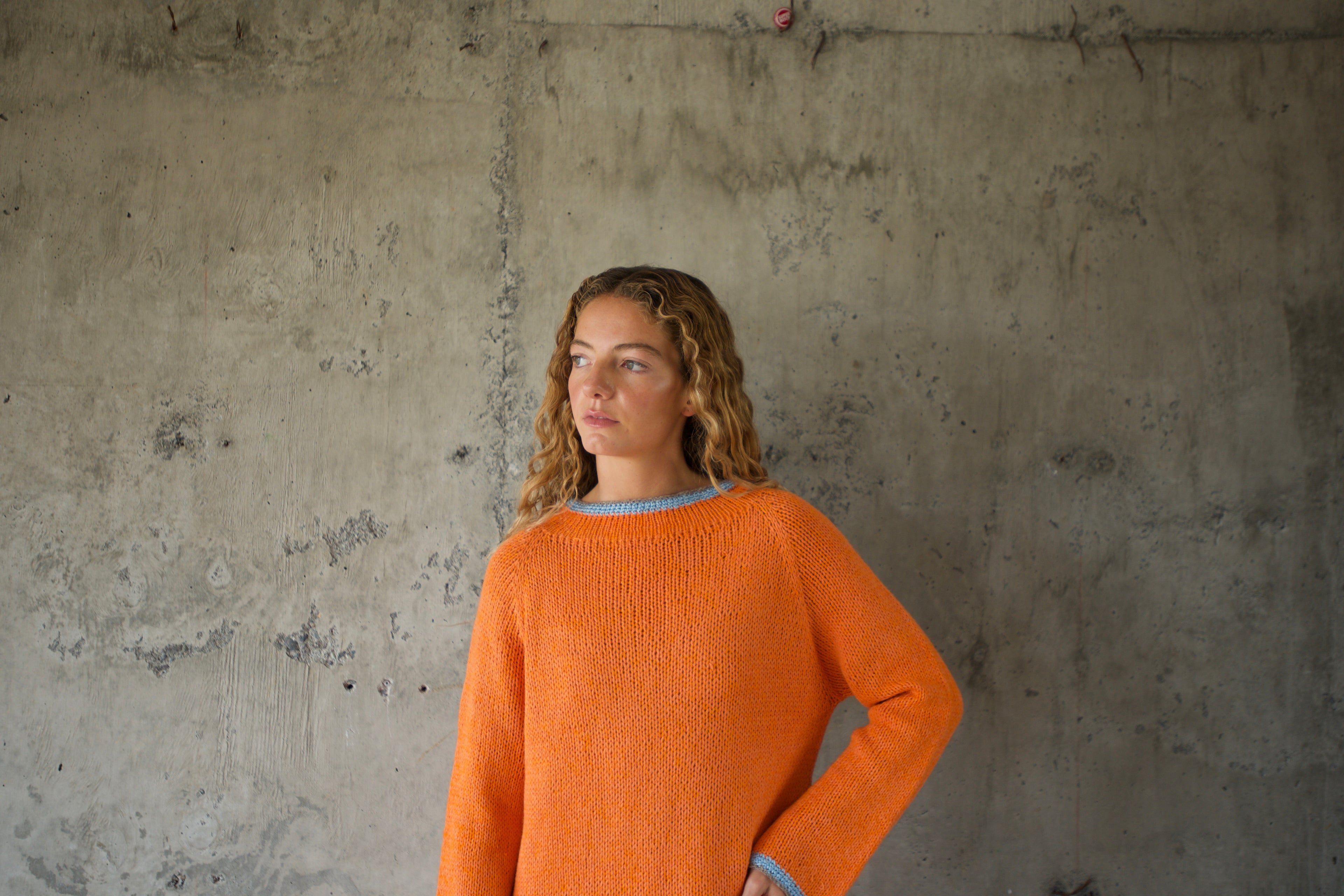 Vestido Naranja Orilla Colores