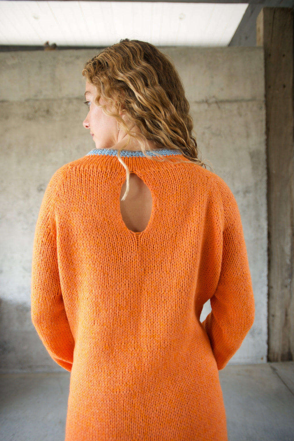 Vestido Naranja Orilla Colores