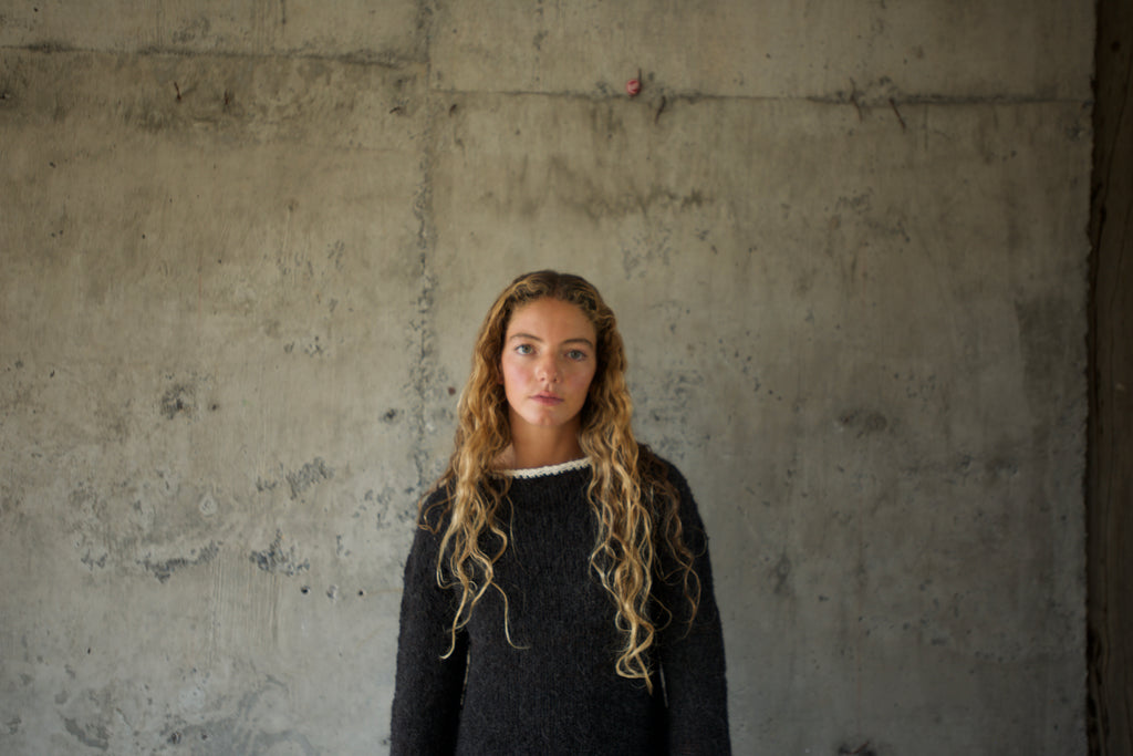 Sweater alpaca marengo orilla lino