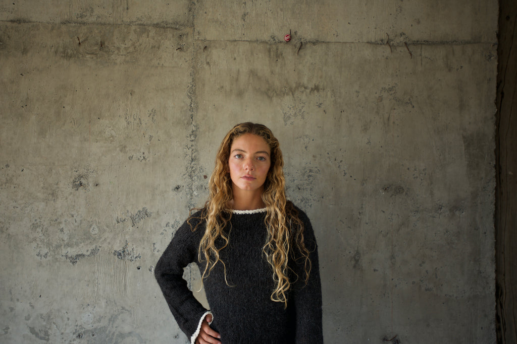 Sweater alpaca marengo orilla lino