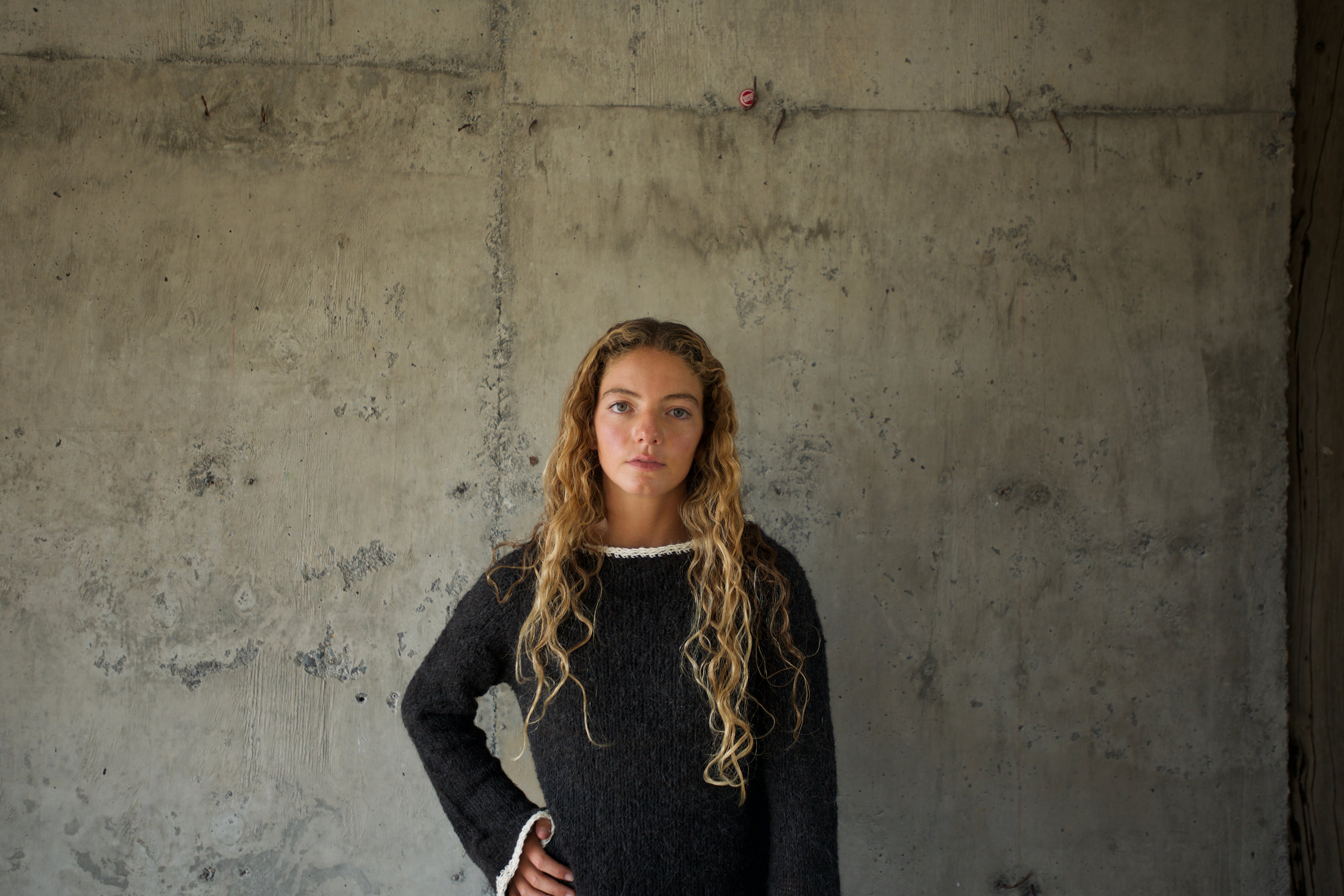 Sweater alpaca marengo orilla lino