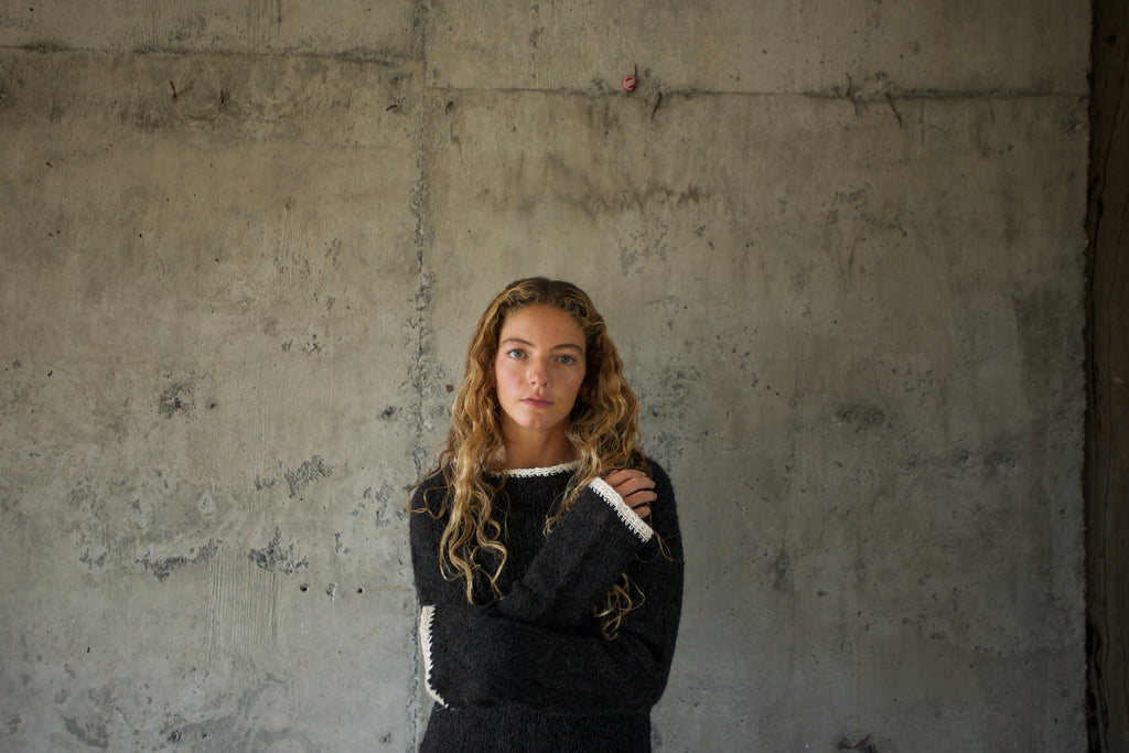 Sweater alpaca marengo orilla lino