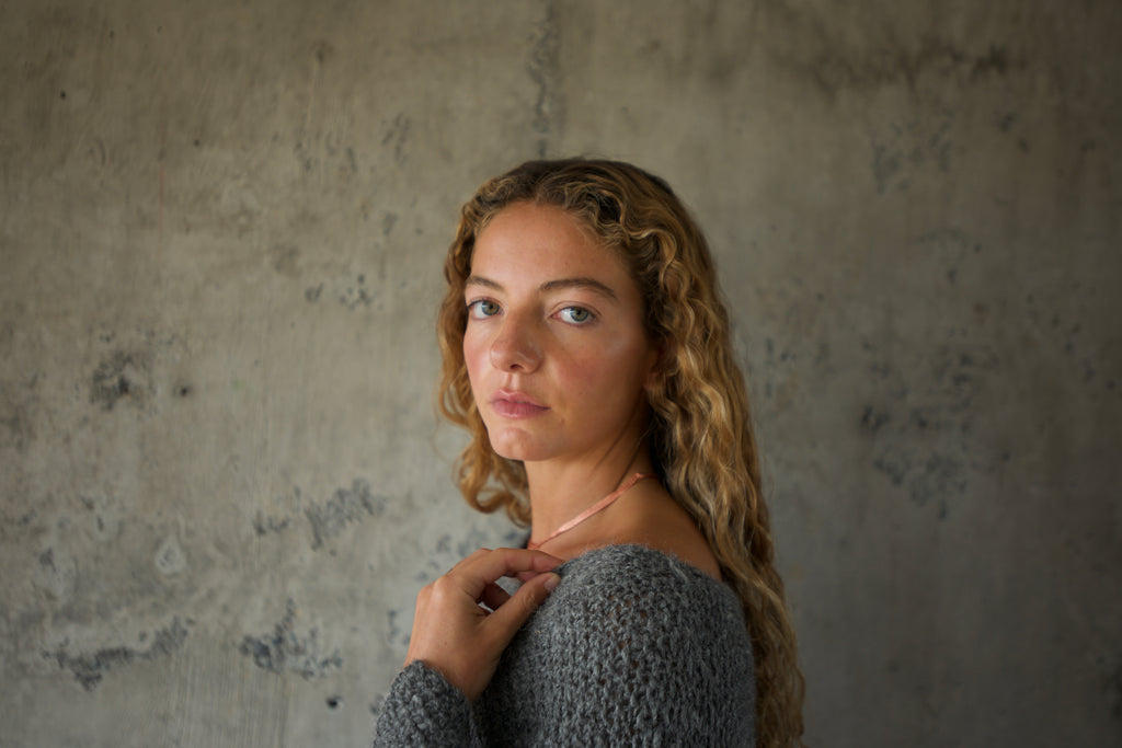 Sweater alpaca arroz gris