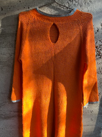 Vestido Naranja Orilla Colores